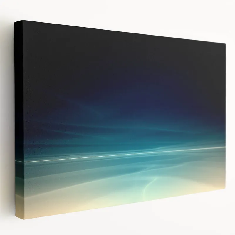 Top Pick Dynamic Motion Abstract Wall Art – Modern Blue & Cream Landscape