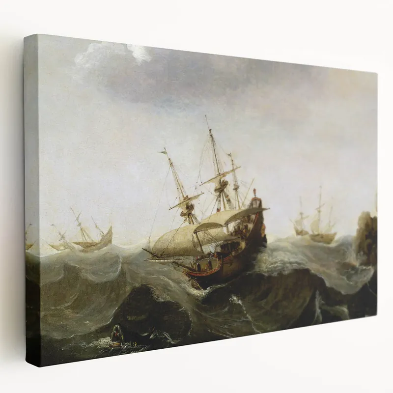 Vintage Seascape Art - Historic Ocean Waves Canvas Professional Grade