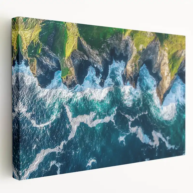 Trusted Brand Scenic Cliffs Canvas Art with Ocean Waves – Dynamic Coastal Landscape