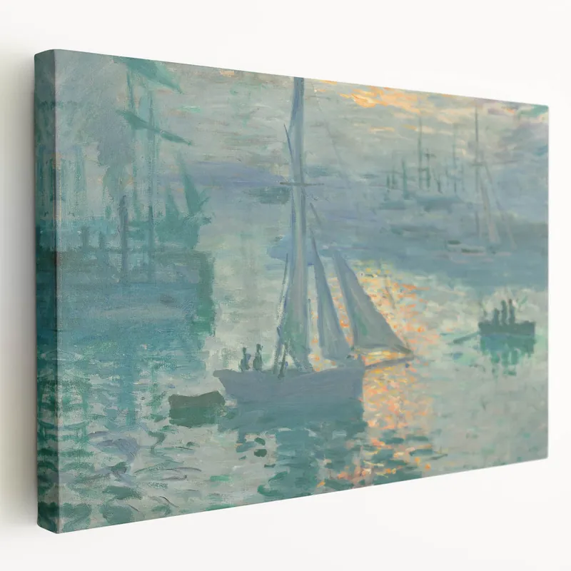 Sunset on the Seine: Claude Monet's Impressionist Wall Art Masterpiece Free Shipping
