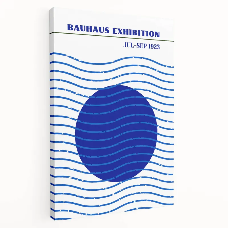 Wholesale Bohemian Wall Art | Bauhaus Exhibition 1923 Boho Canvas | Blue Circle