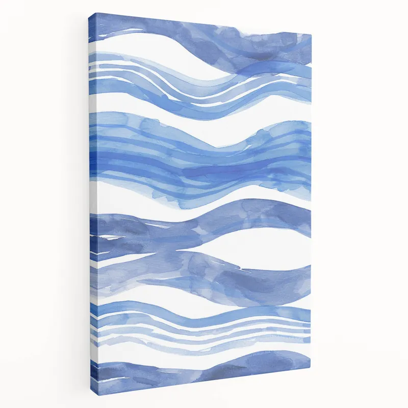 Watercolor Waves Coastal Wall Art - Oceanic Nautical Decor Print Grab Now