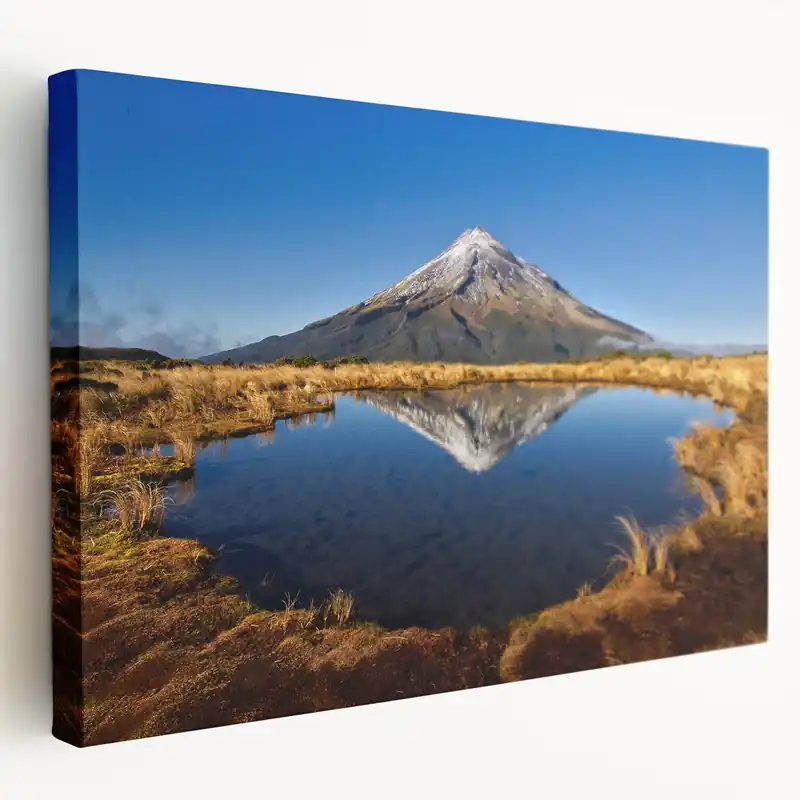 Taranaki Landscape Prints – New Zealand Scenery Art with Mountain Reflection Trending