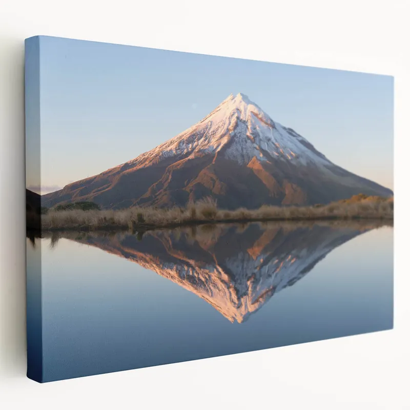 Wholesale Taranaki Wall Art – New Zealand Scenery Art with Mountain Reflection