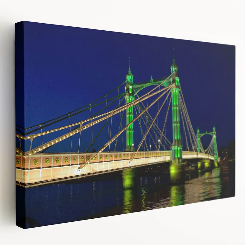 Thames River Wall Art - London Night Bridge Scene Order Now