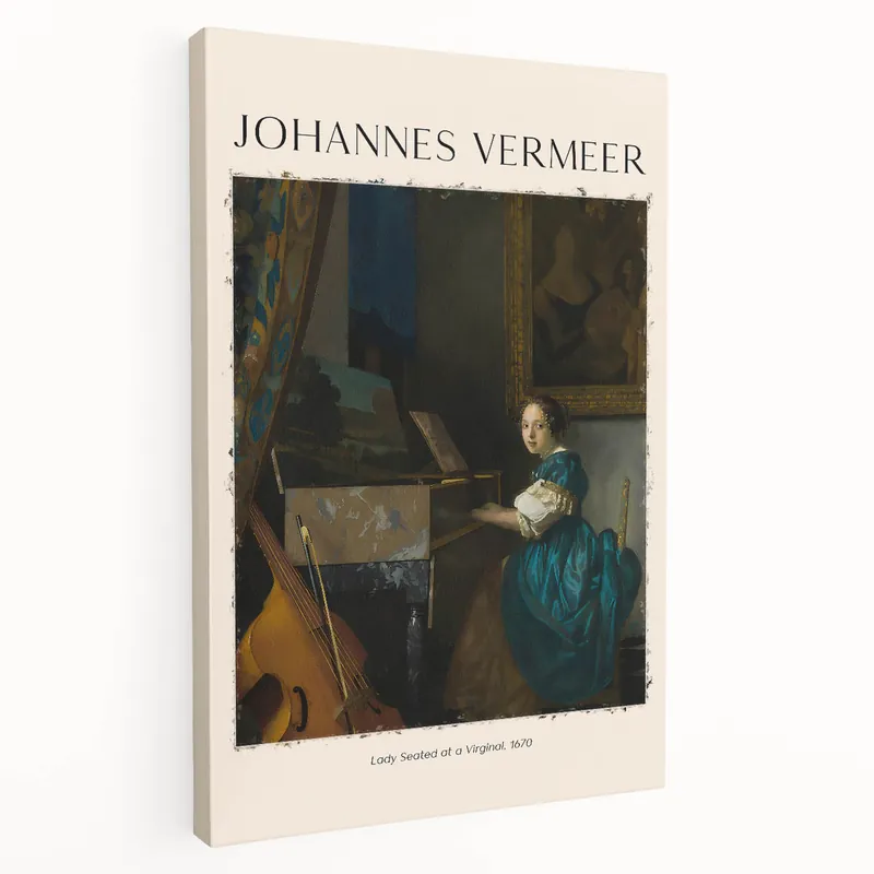 Vermeer Art: Lady Seated at a Virginal, 1670 – A Dutch Golden Age Gem Trending