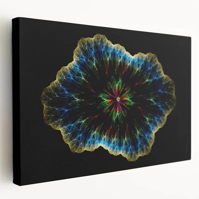 Viral Natural Elements Wall Art – Abstract Floral Energy Canvas Print