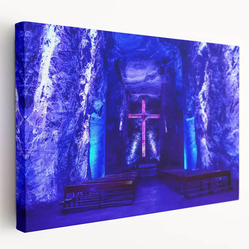 Framed Colombia Art - Zipaquirá Salt Cathedral South America Decor Print Big Sale