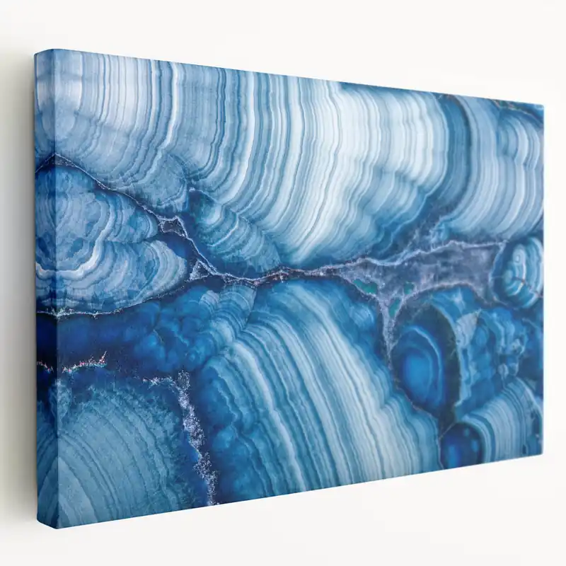 Editor’s Pick Natural Elements Wall Art | Blue Abstract Nature Close-Up Canvas Print