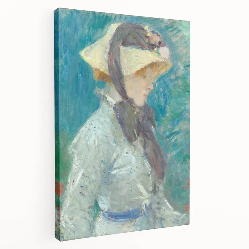 Instant Buy Berthe Morisot Art - Portrait of a Woman in 19th Century Impressionist Style