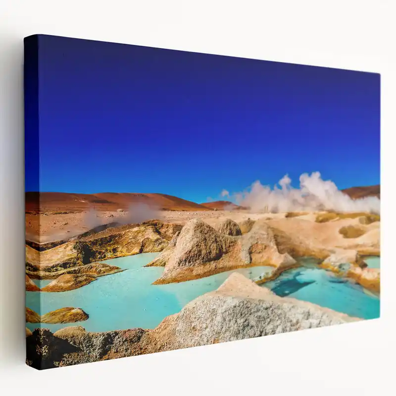 Don’t Miss Out Vivid Geothermal Pools Art - Bolivia Natural Wonders