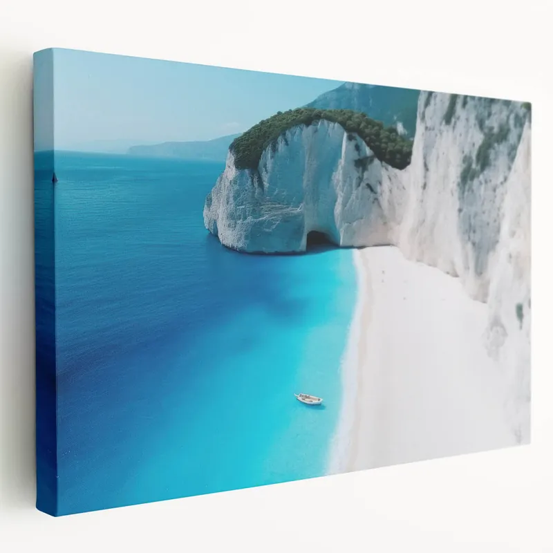 Handmade Caribbean Island Wall Decor - Pristine Beach Art Print