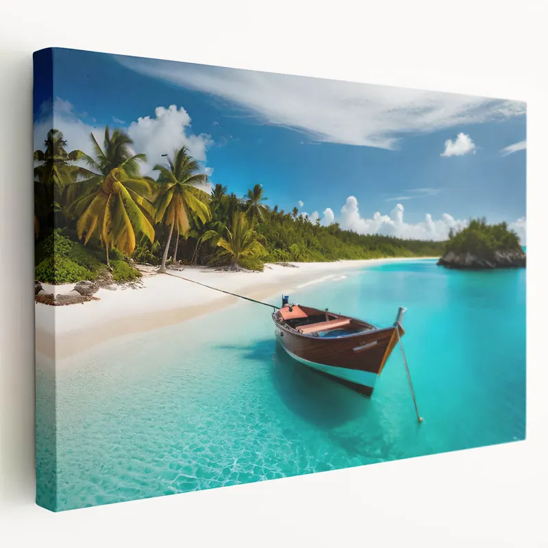 Costa Rican Paradise Beach Canvas - Tropical Escape Art Special Offer