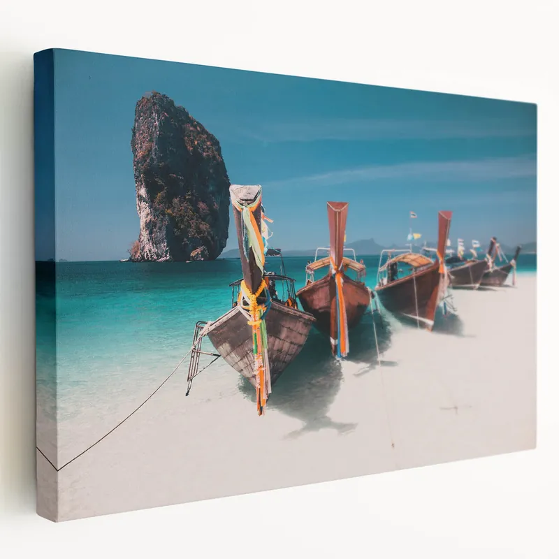 Thai Beach Canvas Art - Vibrant Tropical Seascape Cheap