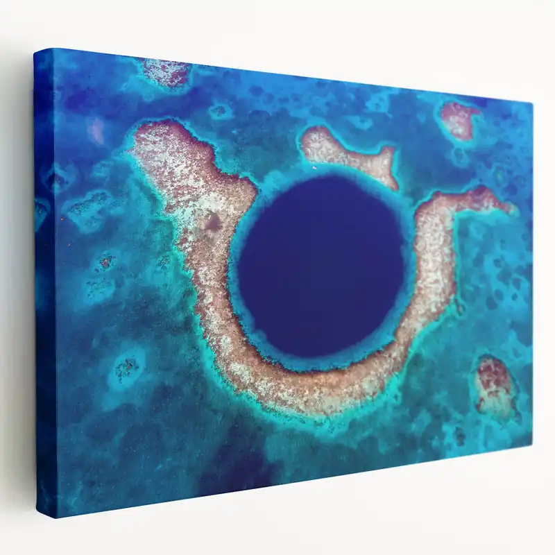 Final Sale Belize Wall Art - Great Blue Hole Canvas