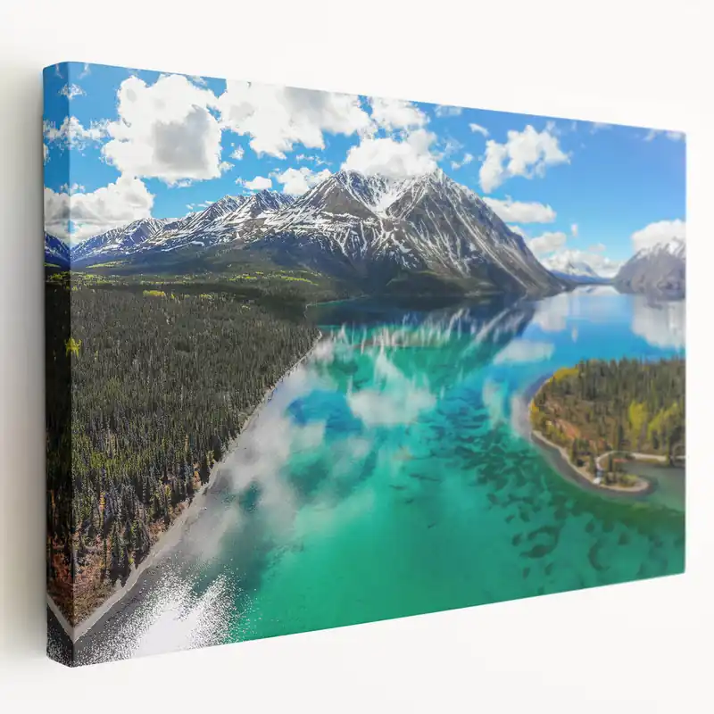 Flash Sale Crystal Waters of Yukon - Majestic Mountain Panorama Canvas