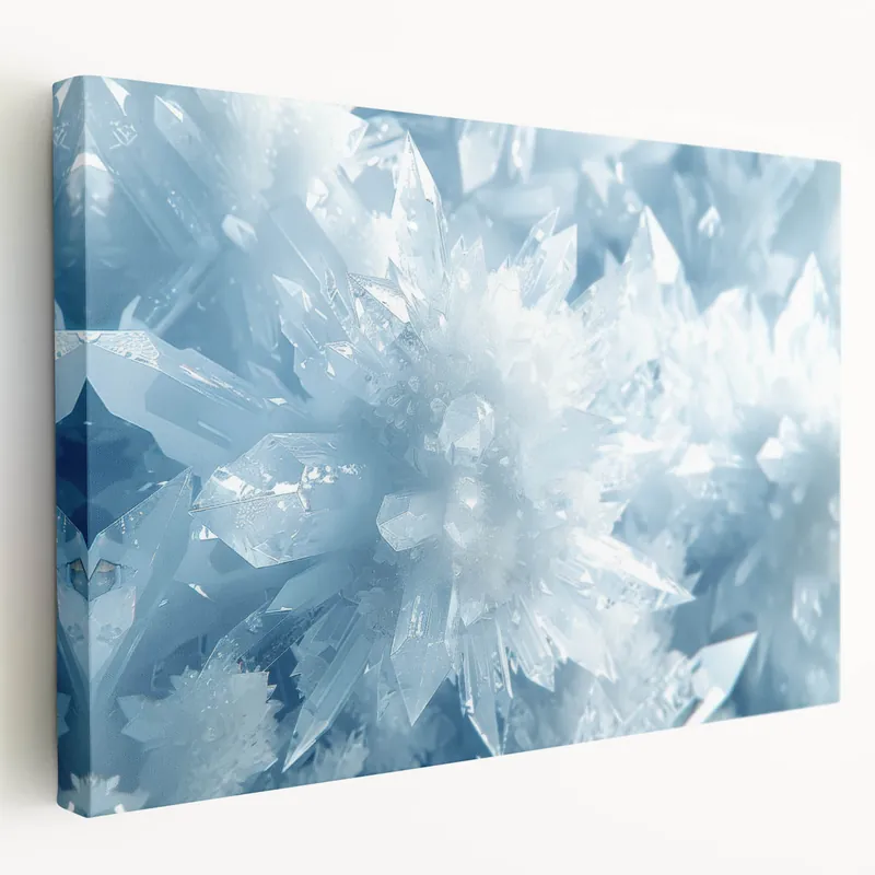 Crystalline Beauty: Ice and Frost Art – Winter Wall Decor Nature Close-Up Next Day Delivery