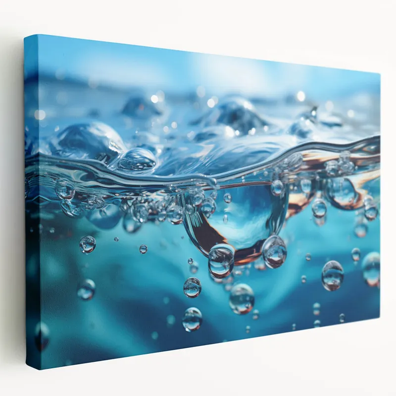 Dynamic Water Bubbles Close-Up - Nature Water-Themed Wall Art Decor Super Sale