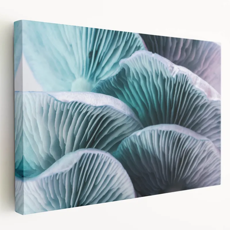 Blue Floral Wall Art: Nature Close-Up of Textured Petals Canvas Art While Supplies Last