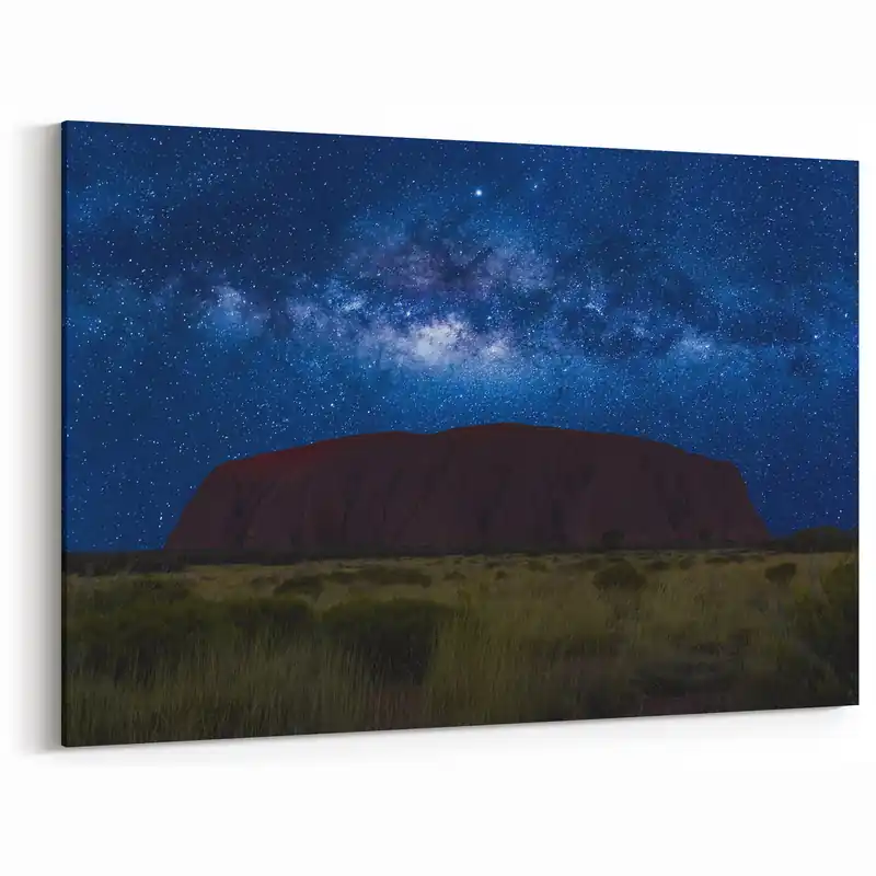 Ayers Rock Photography - Uluru Night Sky Landscape Canvas Art Direct From Factory