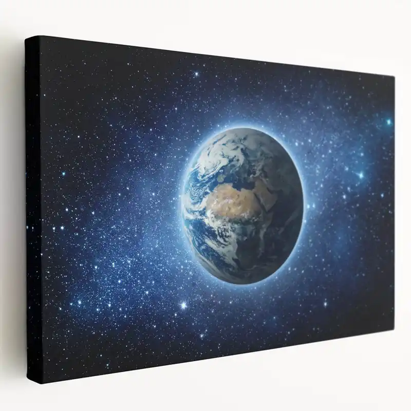 Earth in the Cosmos Wall Art - Stunning Space and Stars Decor Print Hot Deal