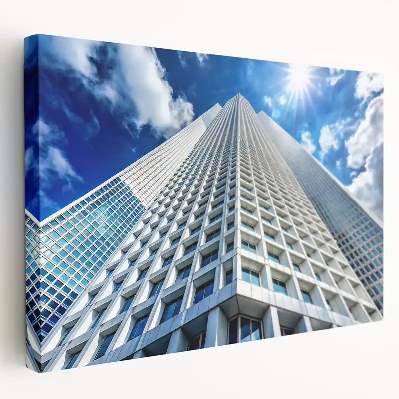 Free Delivery Vibrant Skyscraper Art - Urban Skyline Prints - Modern Cityscape Decor