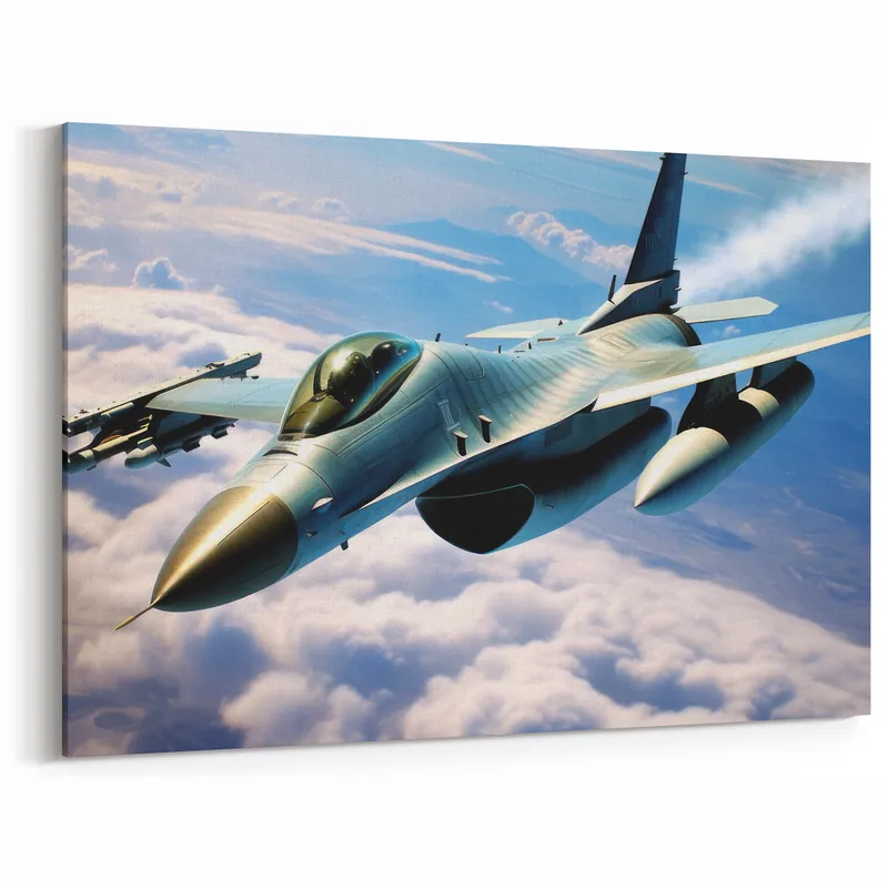 Worldwide Shipping Sleek Fighter Jet Art - Modern Aviation Wall Decor for Home & Office