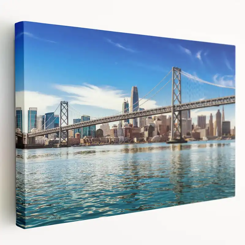 Special Offer San Francisco Skyline Art | Vibrant Cityscape with Bay Bridge | Canvas