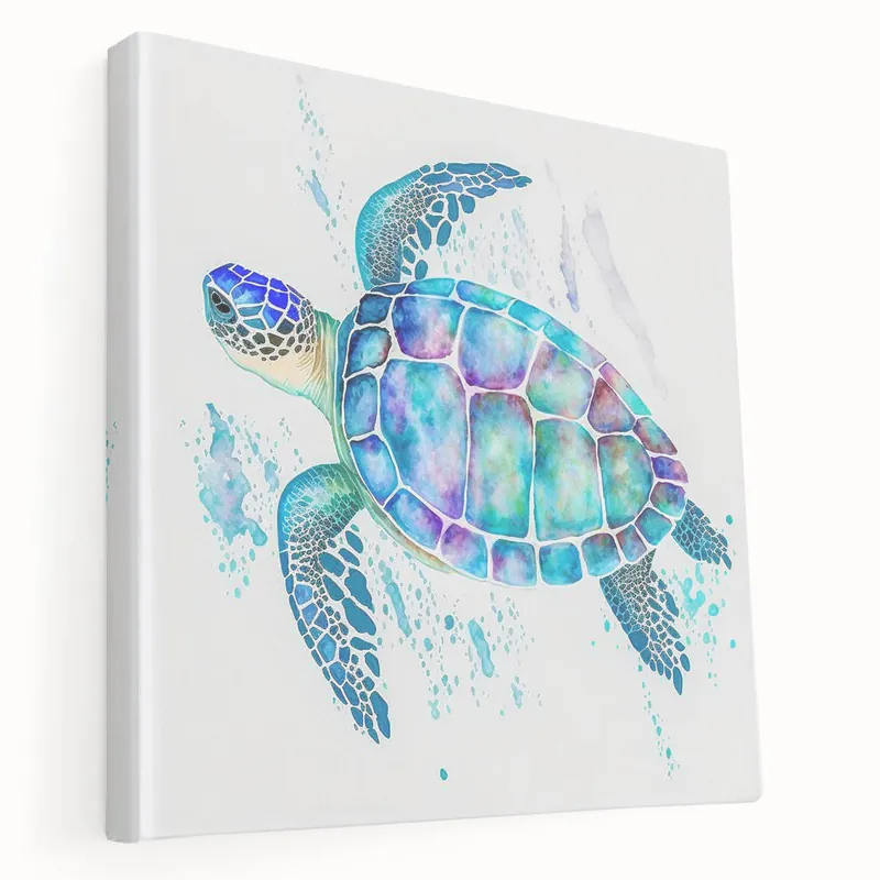 While Supplies Last Watercolor Turtle Wall Art – Ocean Breeze Pastel Marine Decor