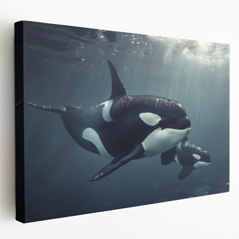 Serene Orca Wall Art - Ocean Life Canvas & Framed Print Decor Top Pick