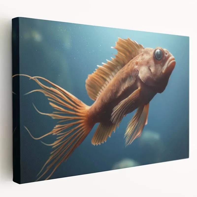 Majestic Fish Wall Art - Deep Sea Fish Canvas Print - Marine Decor Direct From Factory