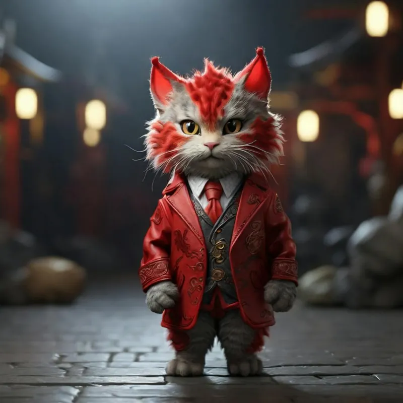 Weekend Sale Cat In Red Suit