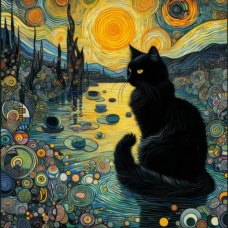 Starry Night Cat 11 Get Yours