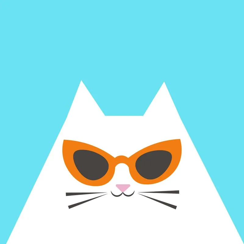Cat In Sunglasses orange Low Price