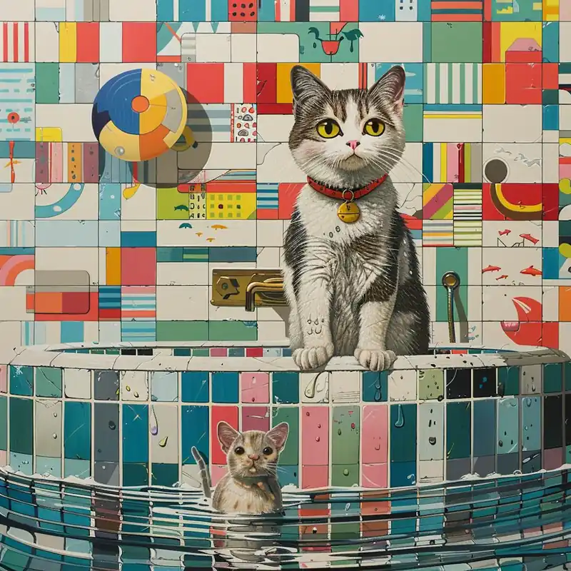 Cat In The Pool 1 Viral