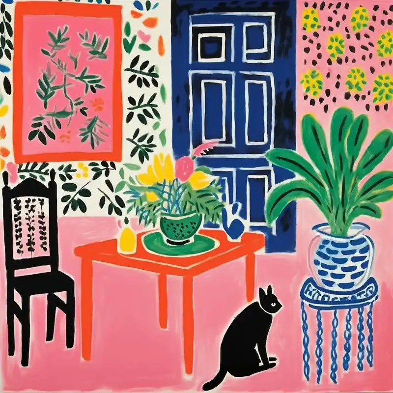 Cat In The Living Room In Demand