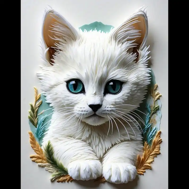 White Cat With Blue Eyes New Release