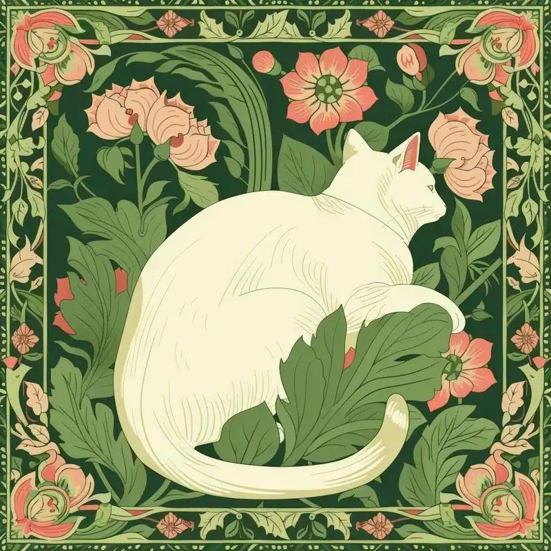 Time-Limited Cat In Floral Frame