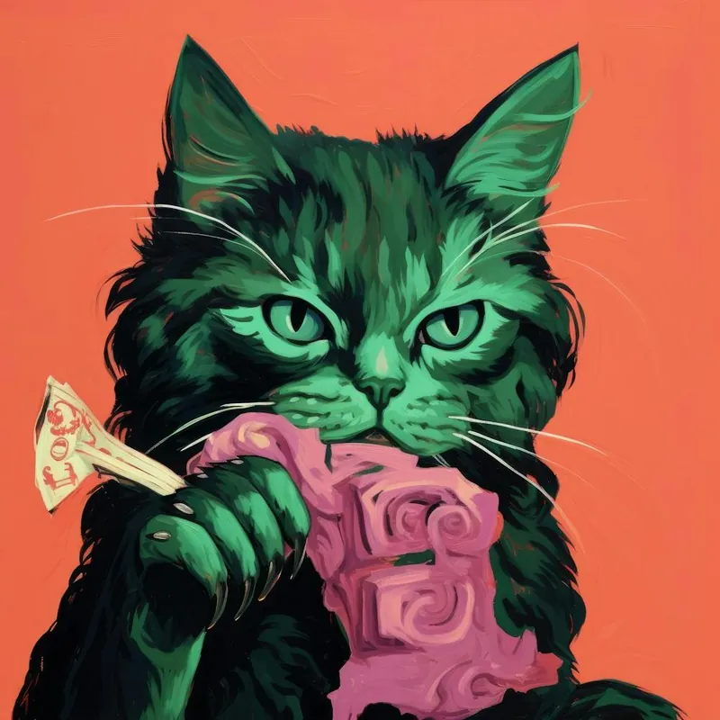 Cat Eating Pizza Super Sale