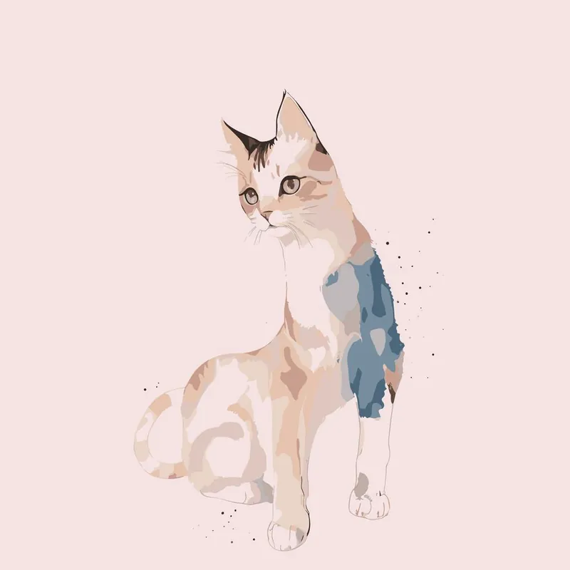 Affordable Cat Painting 1
