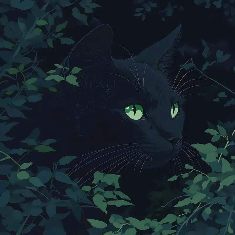 Black Cat With Green Eyes 2 Trending