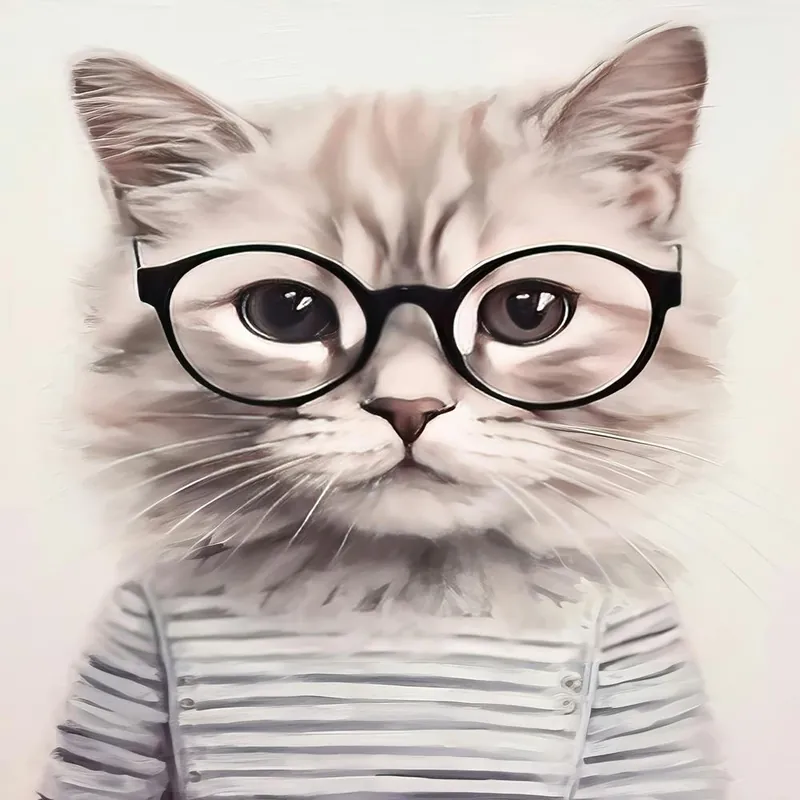 Low Price Cat With Glasses