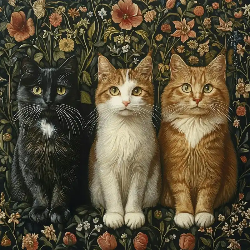Three Cats Art 1 Fresh Stock