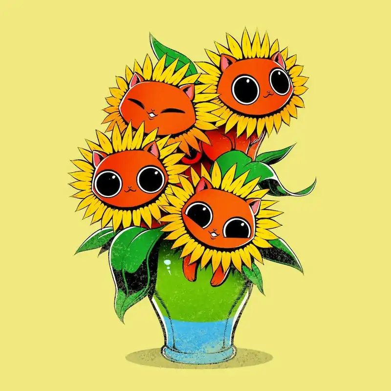 Sunflower Cat Square While Supplies Last