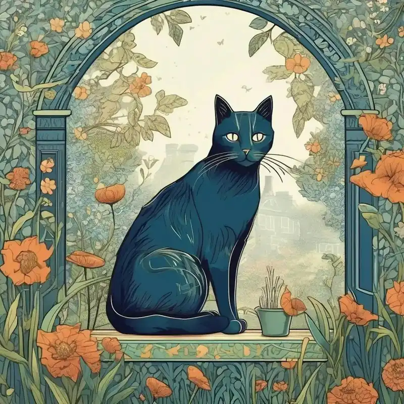 william morris Cat In The Garden 1 New Arrival
