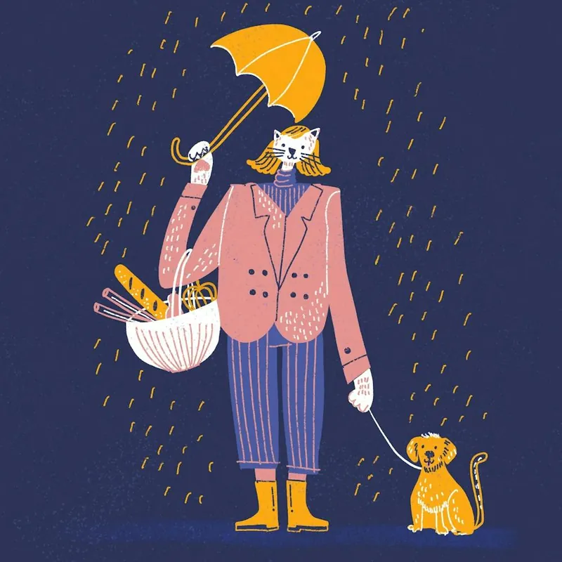 Price Drop Madame Cat Illustration