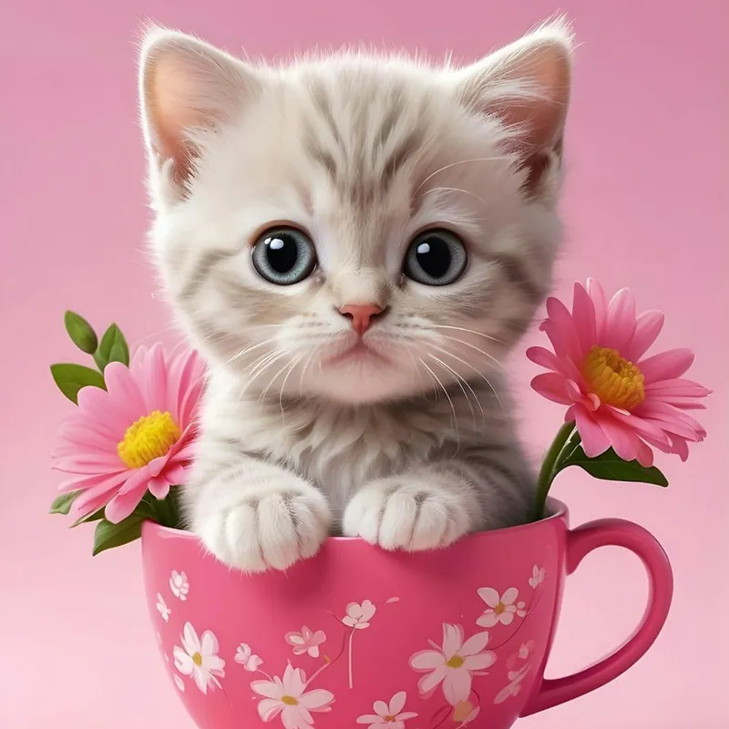 Save Now Kitten In A Cup