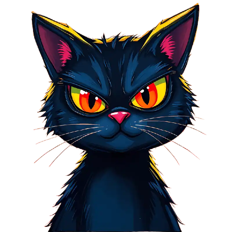 Top Rated Black Cat With Red Eyes is Planning Something!