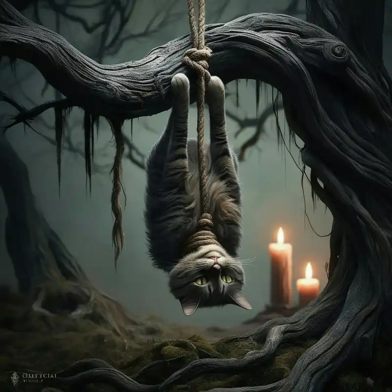 Default A Gothic Mystical Cat Rendered In Eerie Photorealistic 2 Flash Sale
