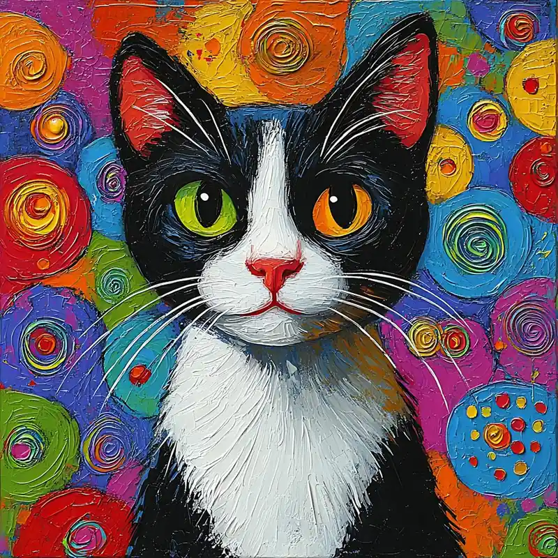 Tuxedo Cat Colorful 1 Special Offer
